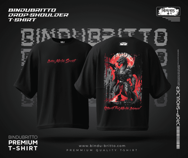 Forged In Darkness-Premium Cotton Drop Shoulder T-Shirt