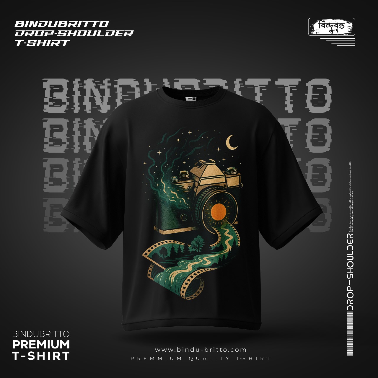 Camera & Adventure-Premium Cotton Drop Shoulder T-Shirt
