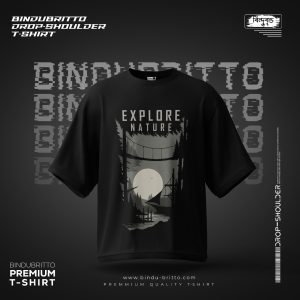 Explore Nature-Premium Cotton Drop Shoulder T-Shirt