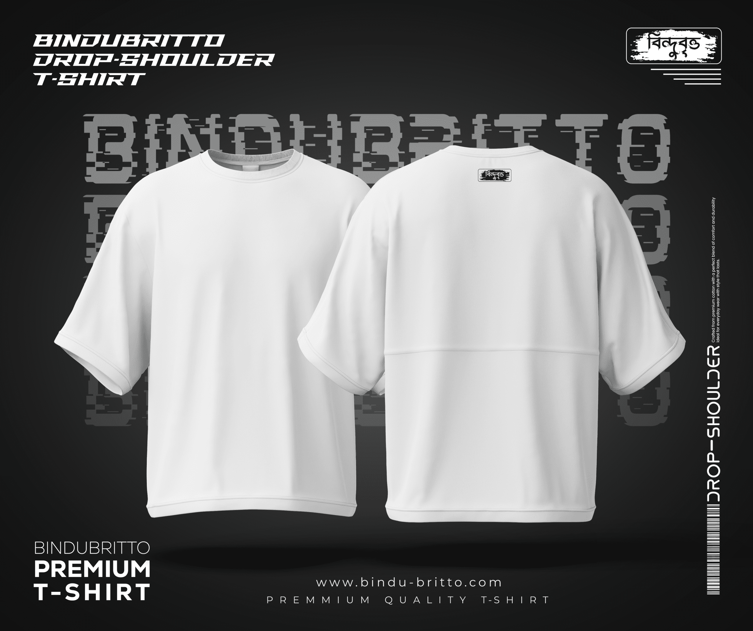 Raw Drop Shoulder-Premium Cotton Drop Shoulder T-Shirt - Image 5