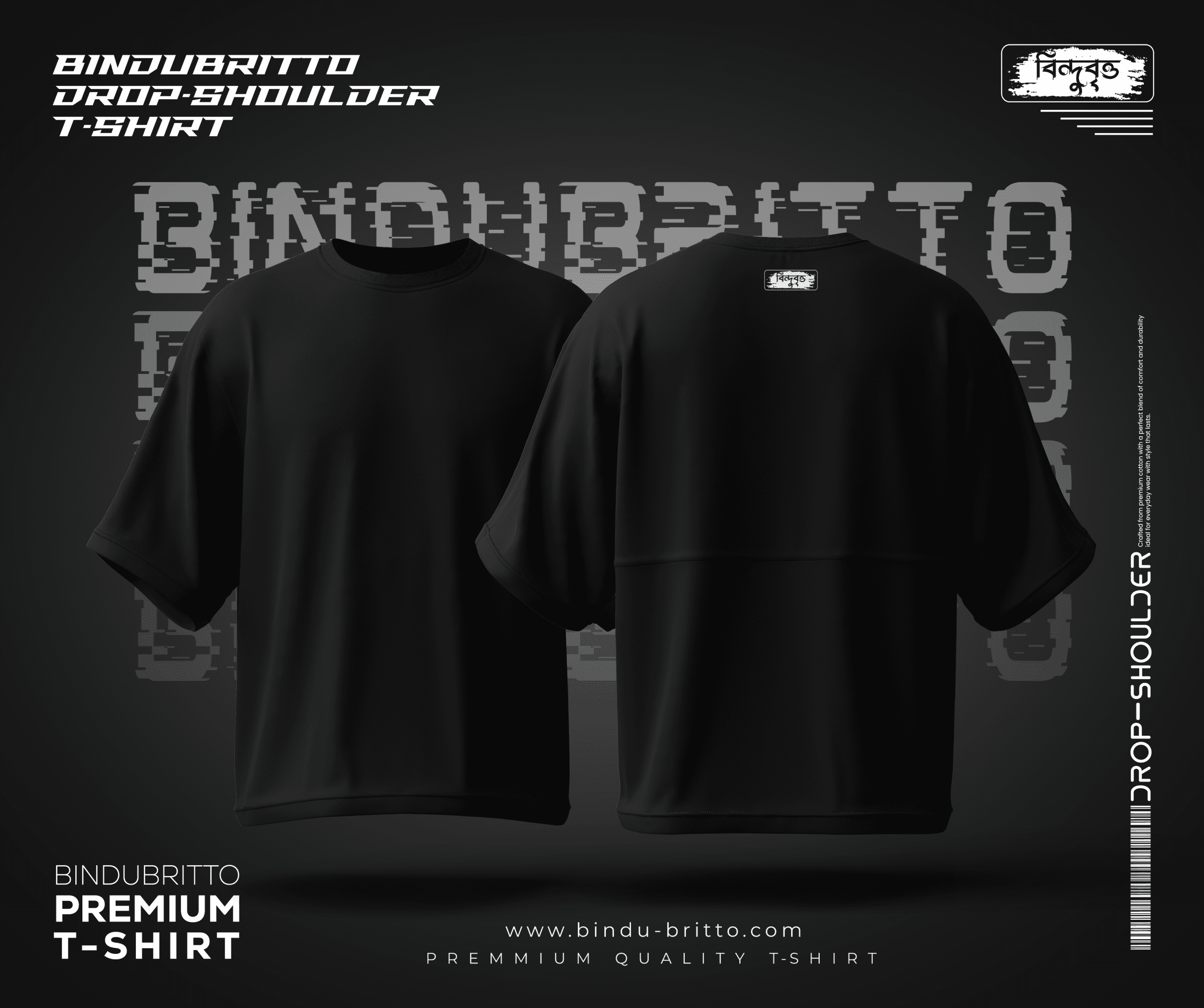 Raw Drop Shoulder-Premium Cotton Drop Shoulder T-Shirt - Image 6
