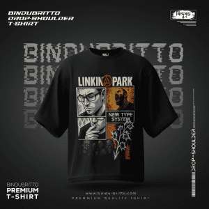 Linkin Park-Premium Cotton Drop Shoulder T-Shirt
