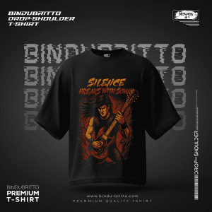 Silence breaks With Sound-Premium Cotton Drop Shoulder T-Shirt