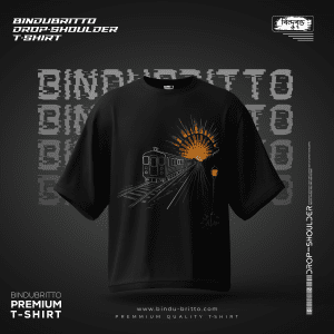 Train on The Tracks-Premium Cotton Drop Shoulder T-Shirt