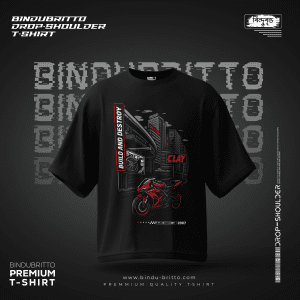 Moto Bike-Premium Cotton Drop Shoulder T-Shirt